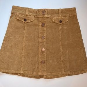 BDG Corduroy Button Up Mini Skirt Size 4